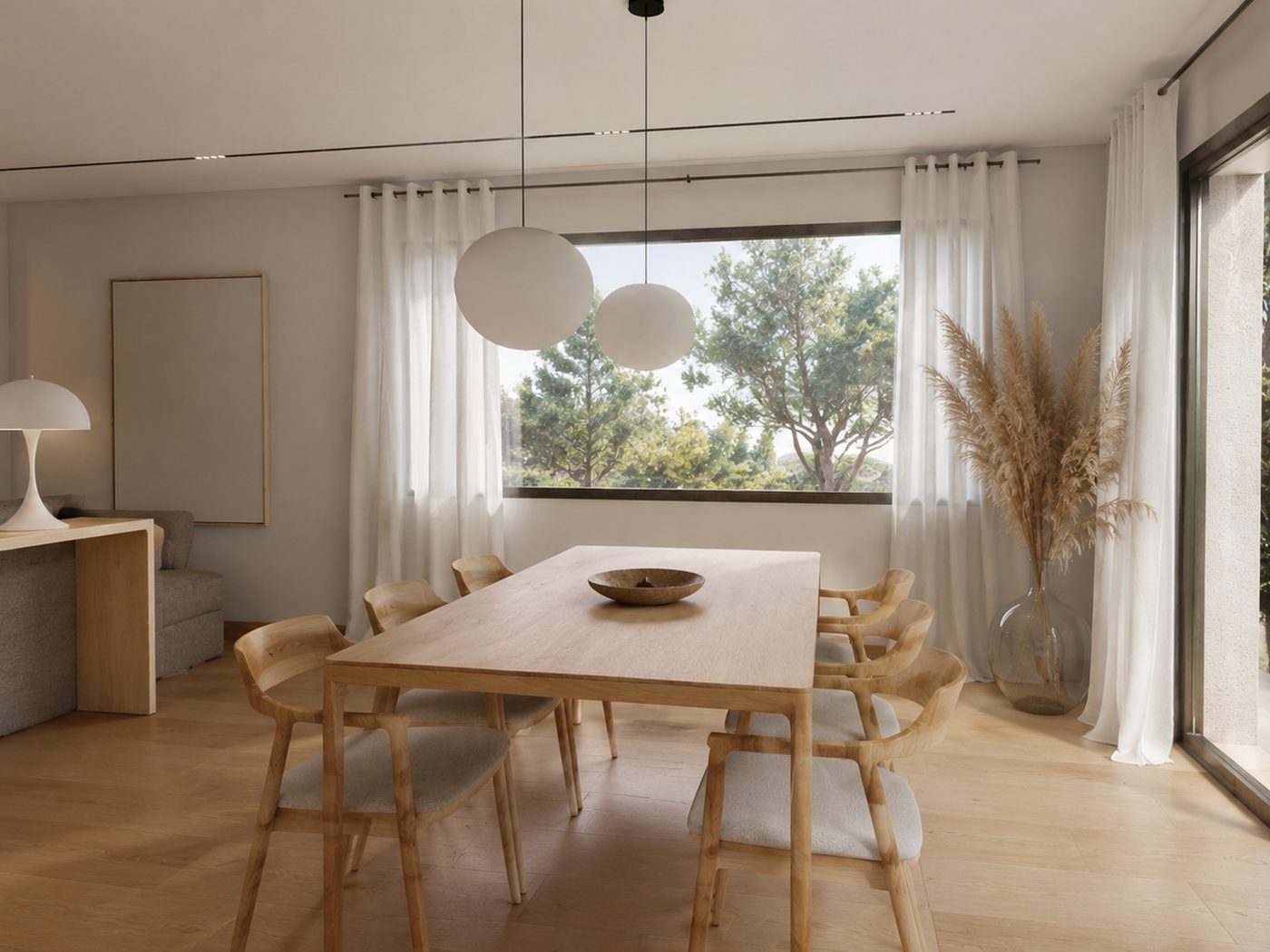Ampliación Castellvell — Comedor mesa madera
