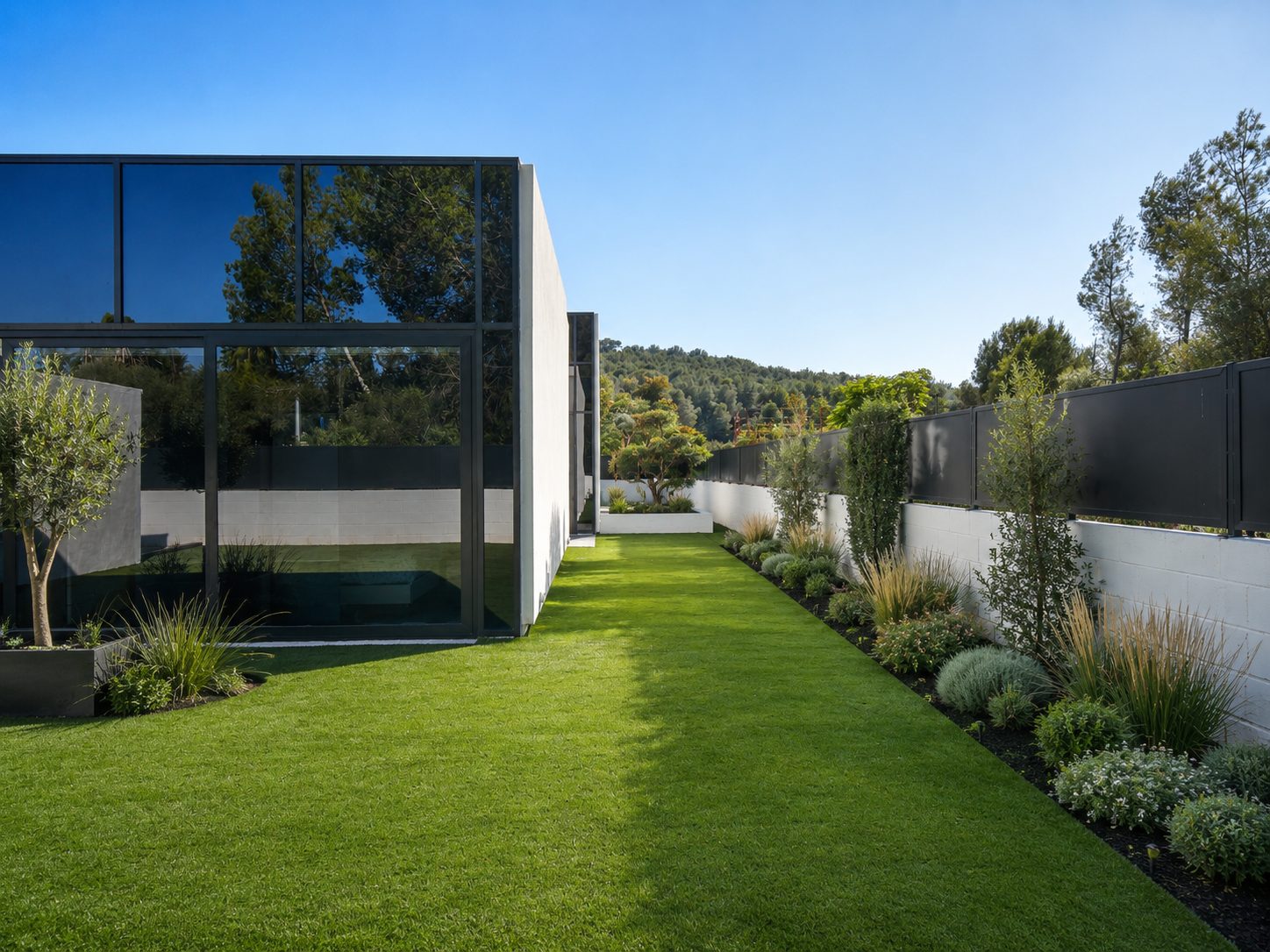 Casa Golf — Fachada lateral jardín