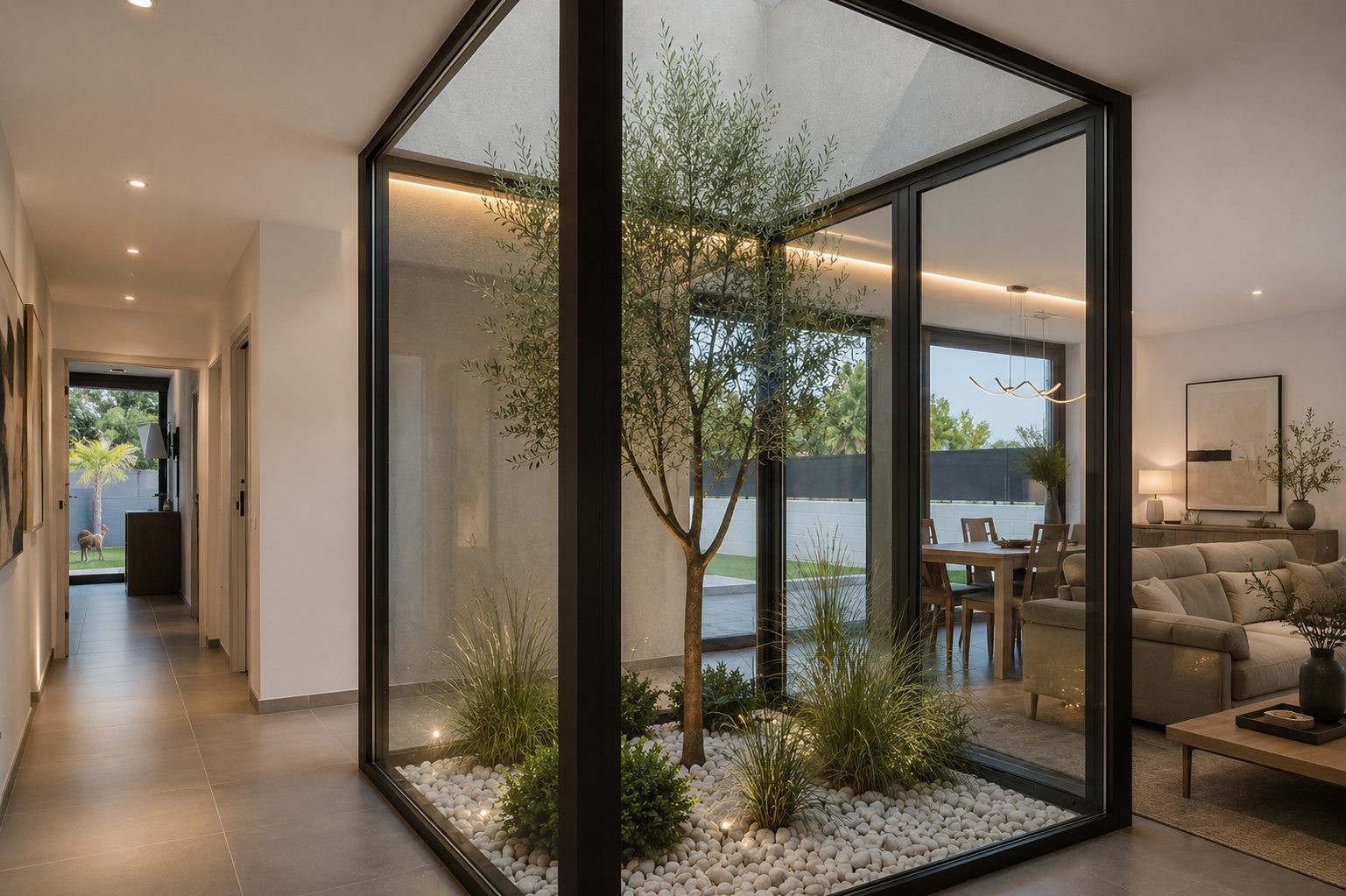 Casa Golf — Patio interior acristalado