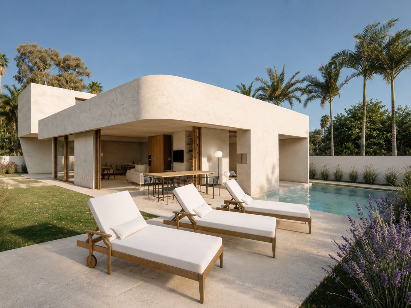 Casa LBC — Piscina tumbonas