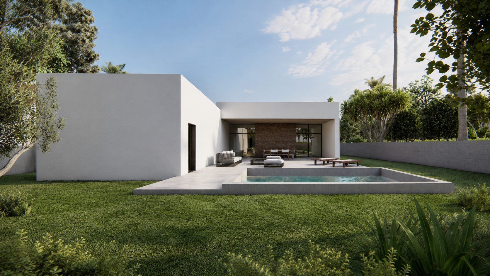 Casa LO — Jardín piscina porche
