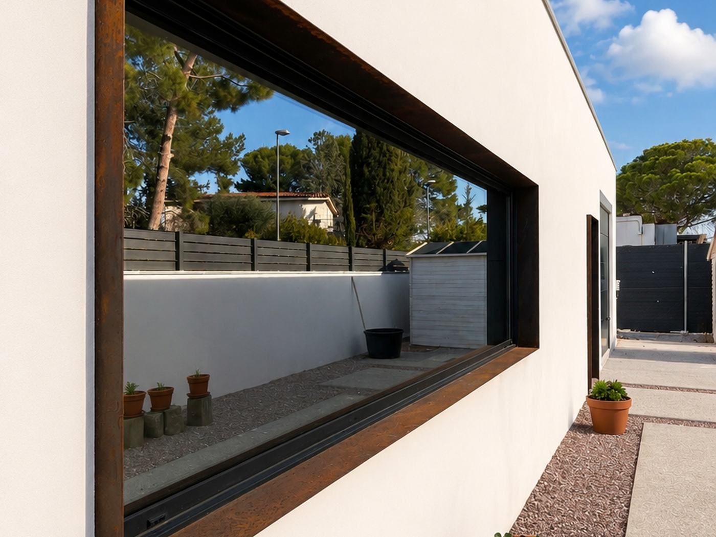 Casa Maresme — Ventanal jardín