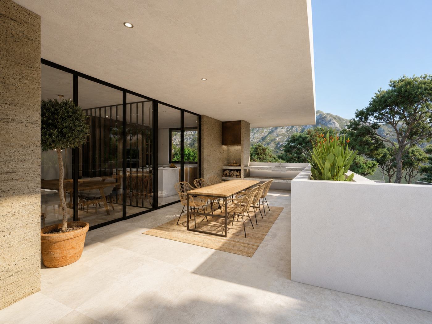 Casa TE — Porche comedor exterior