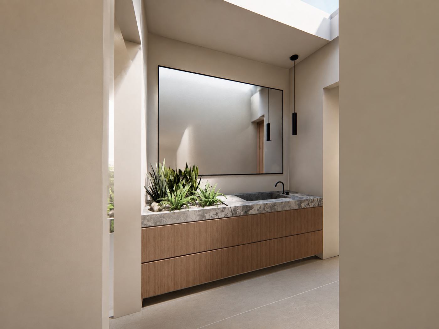 Casa X — Baño lavabo