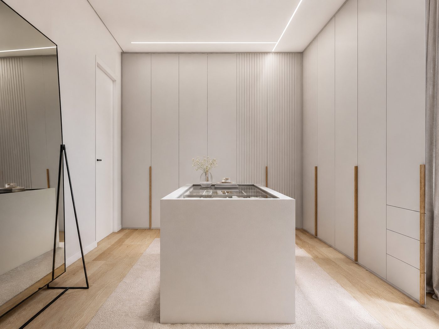 Reforma Abril — Vestidor isla detalle