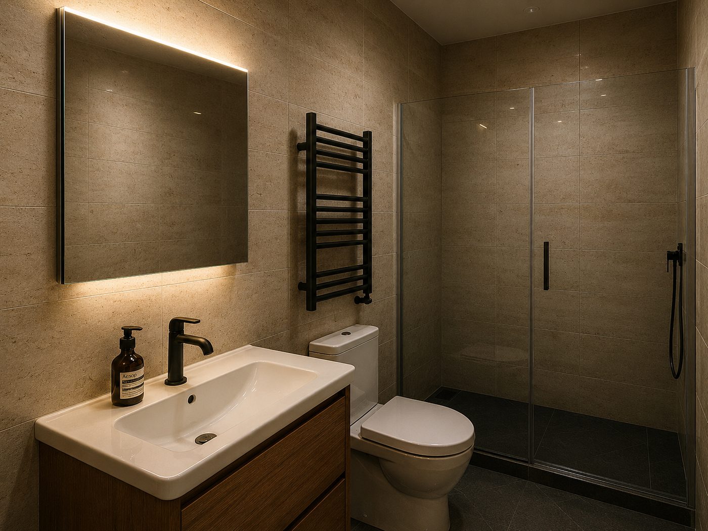 Viviendas Pallaresos — Baño ducha